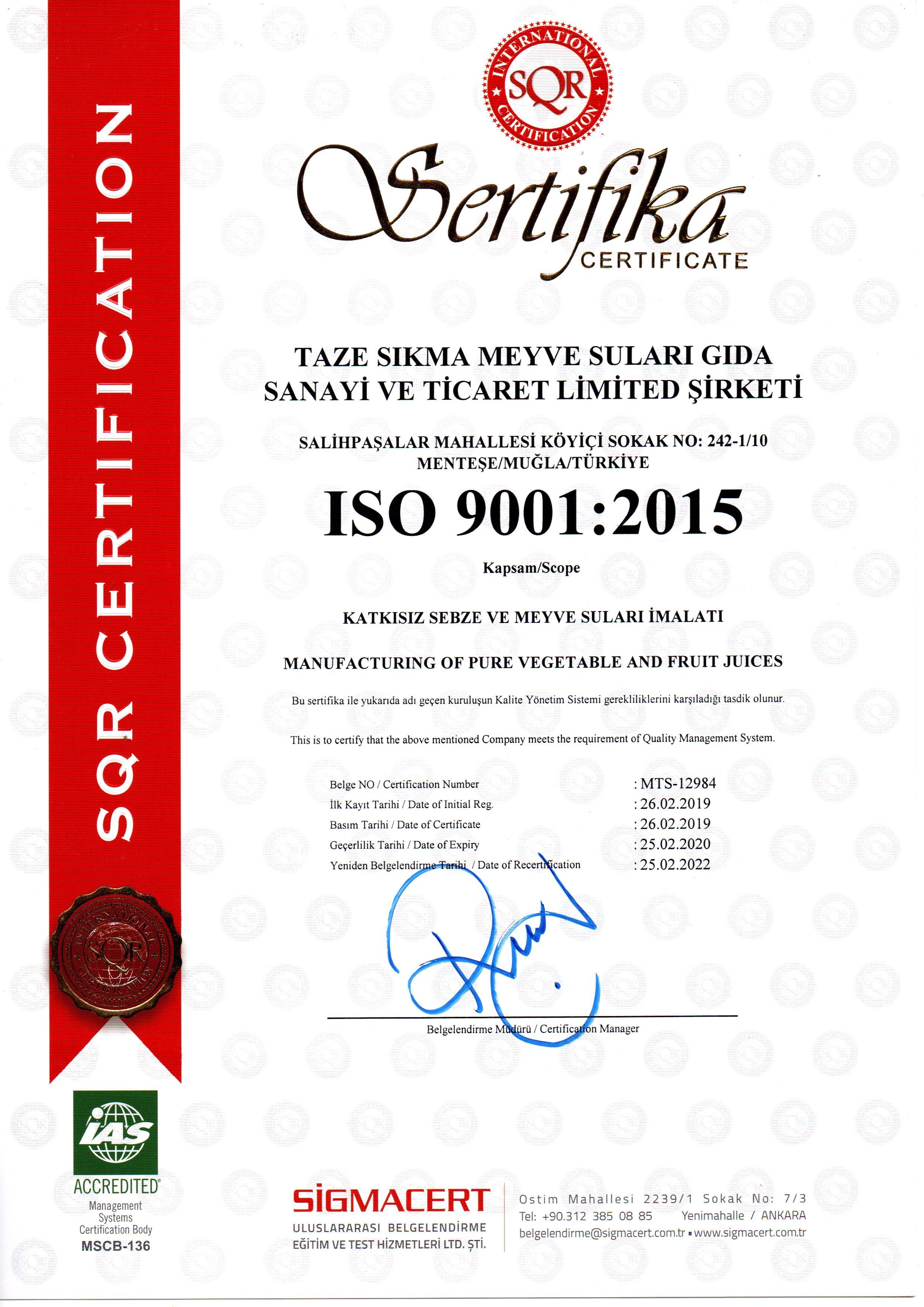 ISO 9001: 2015